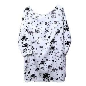 ZMF Splatter Art Cotton Long Sleeve Tunic Top M/L